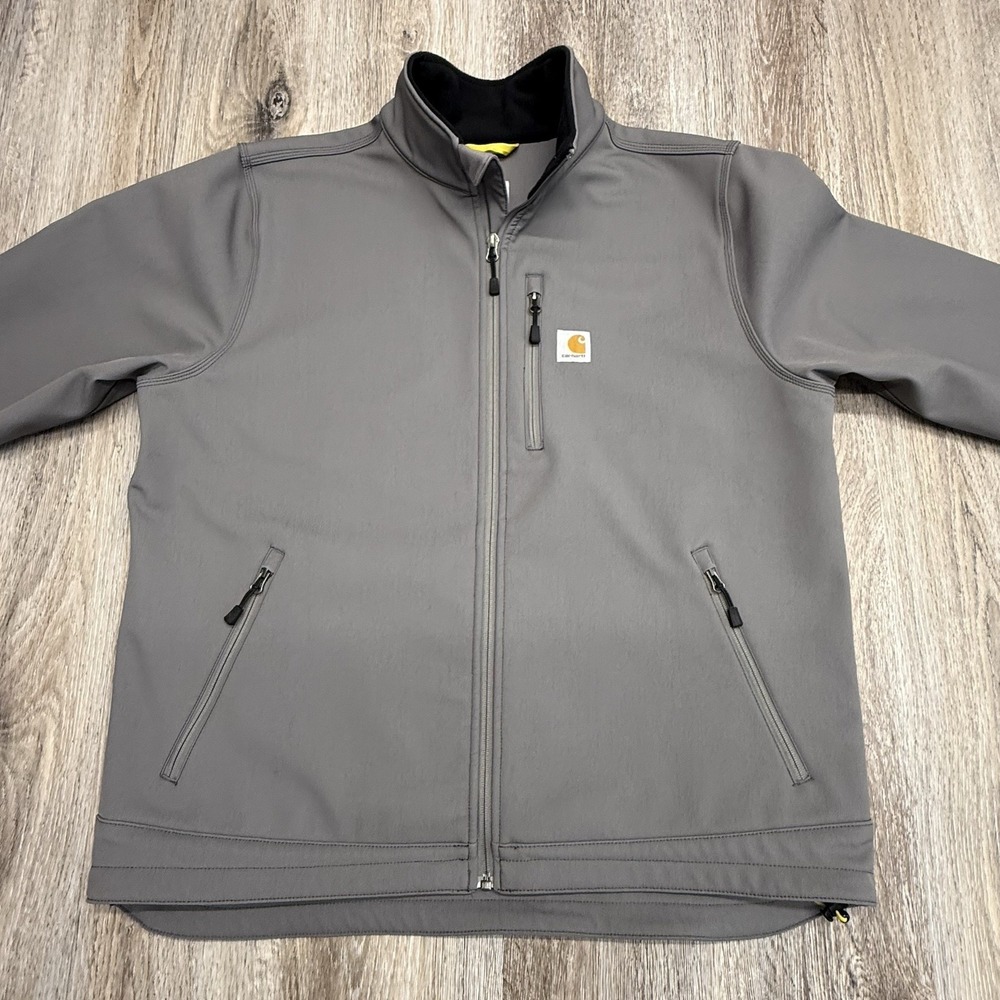 Carhartt Crowley Jacket Mens XL Gray Soft Shell Fleece Lined 102199 022 - Picture 3 of 12